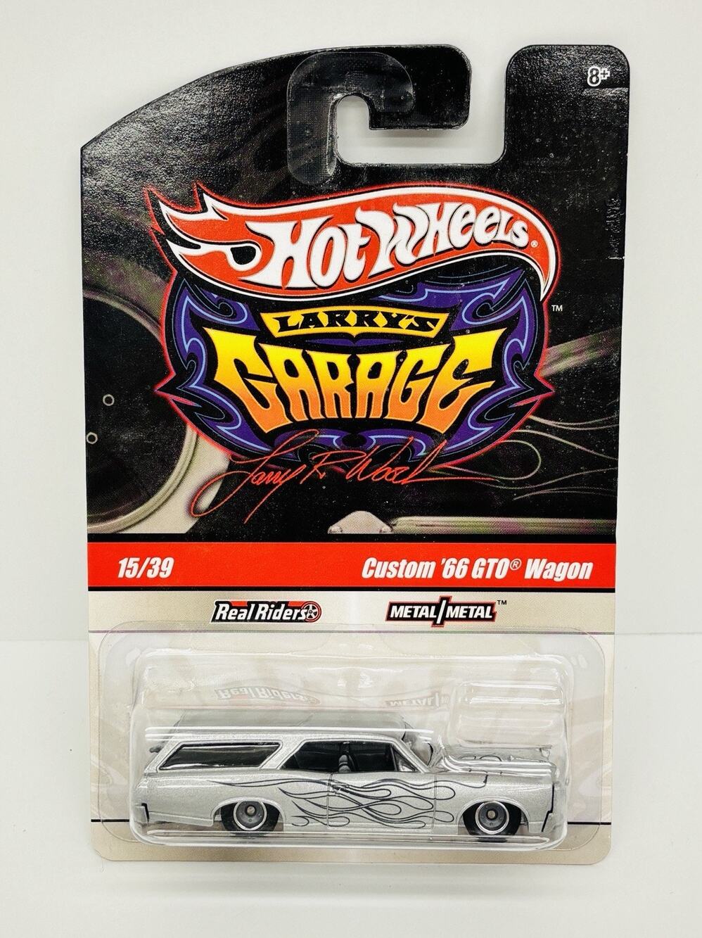 Hot Wheels Custom '66 GTO Wagon Silver Larry's Garage 15/39 w/ Protector